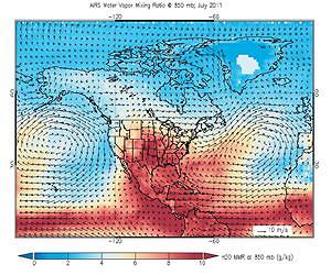 Satellite Observes Unusually Hot July in the Great Plains