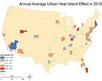US cities ranked on impact of urban heat islands on temps