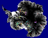 Map Characterizes Active Lakes Below Antarctic Ice