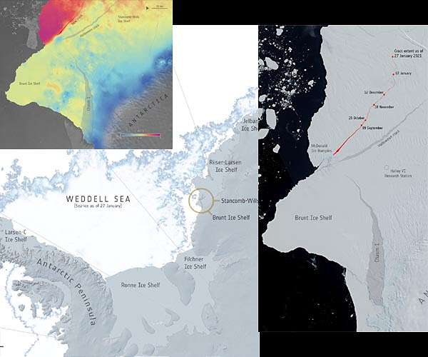 Giant iceberg breaks off near UK Antarctic base