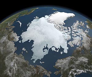 Tanker ship making first arctic crossing