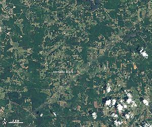 Satellites Reveal Tornado Tracks in Georgia, Mississippi and Alabama