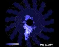 NASA's AIM Spots First Arctic Noctilucent Clouds of the Season