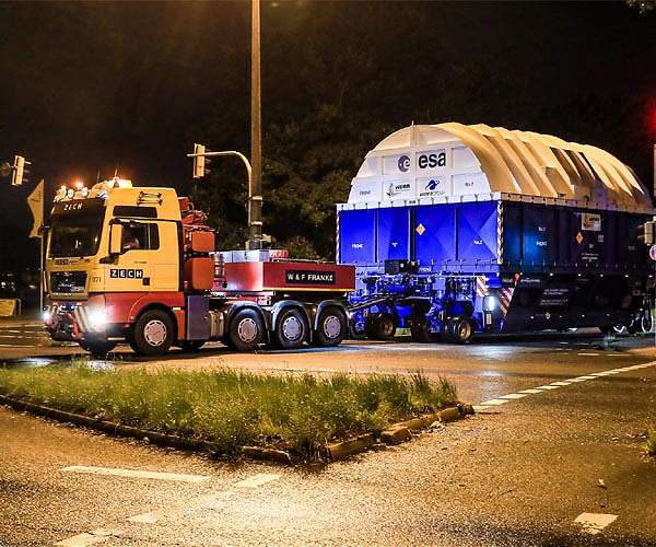 Ariane 5 upper stage for Webb heads for Europe's Spaceport