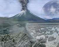 How Earth volcanoes offer a window into the evolution of life and the solar system