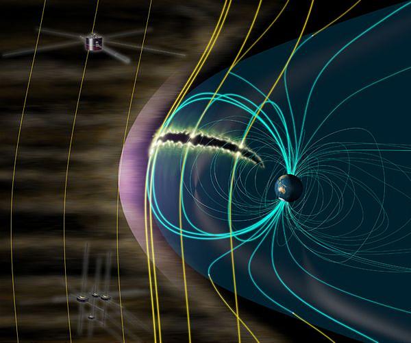 How magnetic waves interact with Earth's bubble