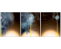 Close galactic encounter leaves 'nearly naked' supermassive black hole