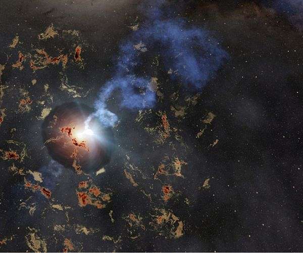 From dormant giant to erupting beacon black hole Ansky shocks astronomers