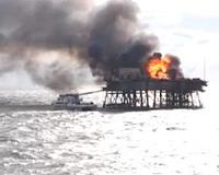 Azerbaijan quenches rig blaze, averting 'major oil spill' in the Caspian