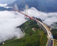 World's highest bridge nears completion in China