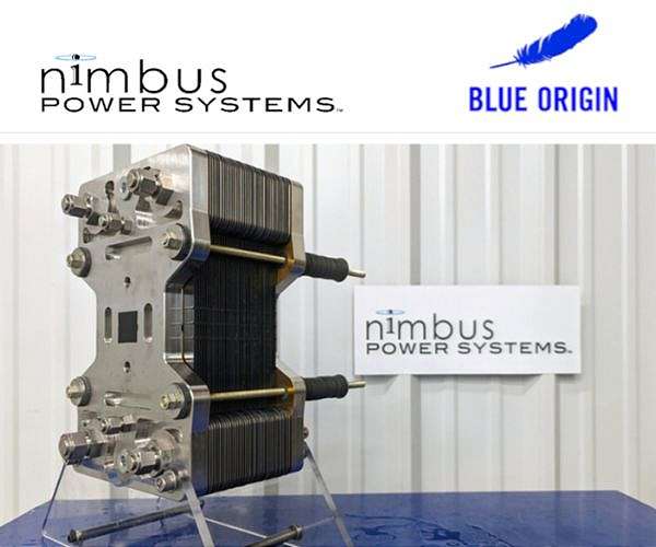 Blue Origin partners with Nimbus Power Systems to develop space-optimized fuel cell technology