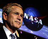 Bush sets out tiny 2.9 percent rise in space budget