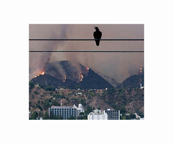 Thousands flee homes near LA as wildfire rages