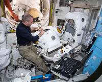 Spacesuits prepped for upcoming spacewalks