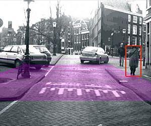 A new system of stereo cameras detects pedestrians from within the car