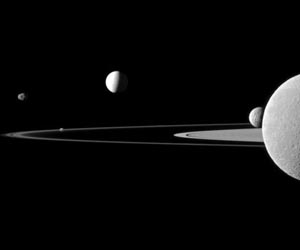 Cassini Presents Saturn Moon Quintet