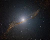Watching A Cannibal Galaxy Dine