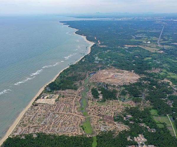 Commercial space launch site begins construction