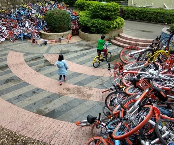Beidou satellite helps with shared electric bikes