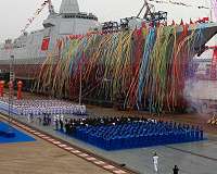 China launches first Type 055 destroyer