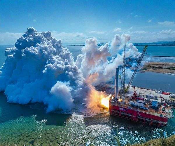 China prepares offshore test base for reusable liquid rocket launches