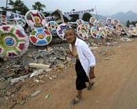 China sentences quake activist to three years: wife
