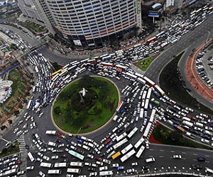Epic traffic jam in China? Where?
