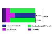 Semiconducting carbon nanotubes can reduce noise in interconnects