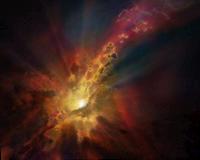 Black hole fed by cold intergalactic deluge