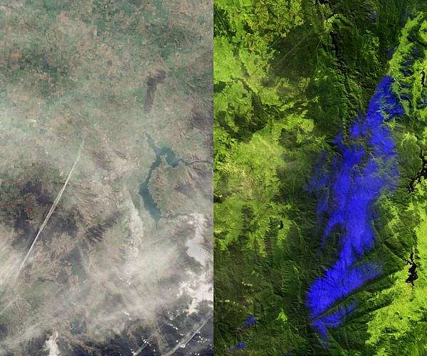 Distinguishing snow from clouds