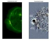 A method has been developed to study the 'traces' of coronal mass ejections at the Sun.