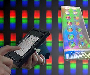 Cradle turns smartphone into handheld biosensor