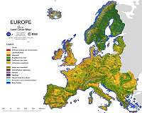 Land-cover maps of Europe from the Cloud