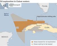 Foot placed on Cuba oil accelerator