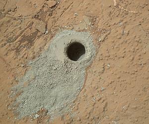 Curiosity Drills Second Rock Target