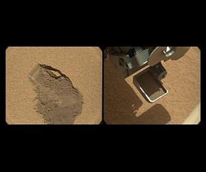 Mars Soil Sample Delivered for Analysis Inside Rover