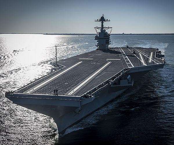 Navy student pilots qualify using Precision Landing Mode on Ford carrier