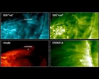 NASA missions measure solar flare from 2 spots in space