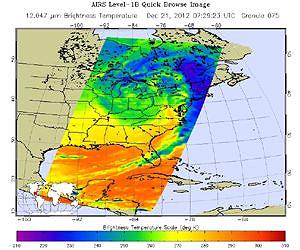 NASA Sees the Major Midwestern Snowstorm in Infrared Light