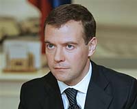 Russian leader stresses openness on first tour
