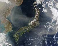 Chinese yellow sand hits Japan, SKorea: officials