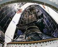 First Lockheed Martin-Built GPS III satellite encapsulated for Dec. 18 launch