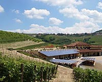 Solar Panels Installed On The Slopes Of Barbaresco
