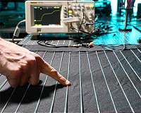 Smart textiles made possible by flexible transmission lines