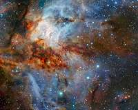 Colorful celestial landscape