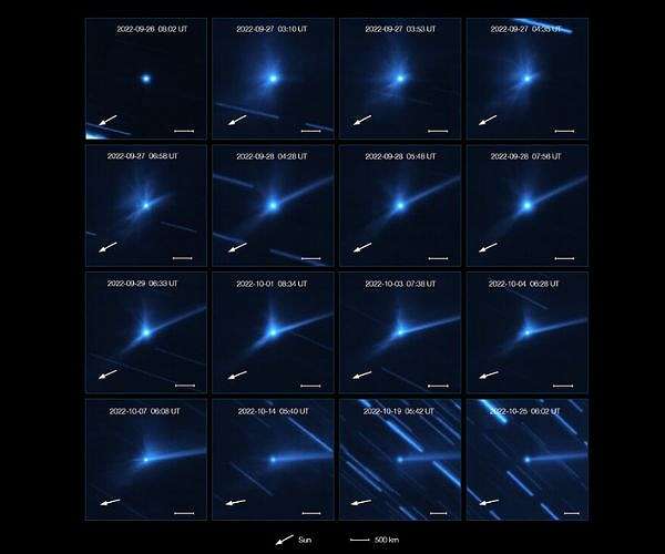 First results from ESO telescopes on the aftermath of DART's asteroid impact