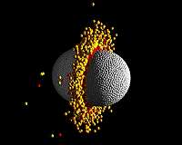 Massive collision in the planetary system Kepler 107