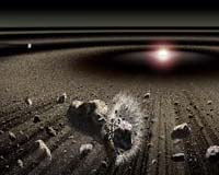 Spitzer Spots Clump Of Swirling Planetary Material