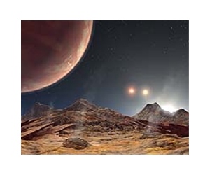 Distant planet found circling with 4 stars