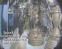 SpaceX Conducts First Three-Engine Firing Of Falcon 9 Rocket